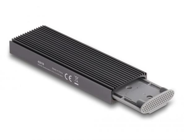 Delock Externí kombinované pouzdro USB Type-C™ pro M.2 NVMe PCIe nebo pro SATA SSD - beznástrojové 42019