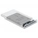 Delock Externí pouzdro pro HDD / SSD SATA 2.5” se zásuvkovým průhledným konektorem USB Type-C™ - beznástrojový 42621