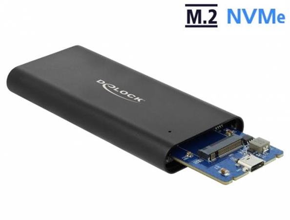 Delock Externí pouzdro pro M.2 NVMe PCIe SSD se SuperSpeed USB 10 Gbps (USB 3.1 Gen 2) USB Type-C™ samice 42614