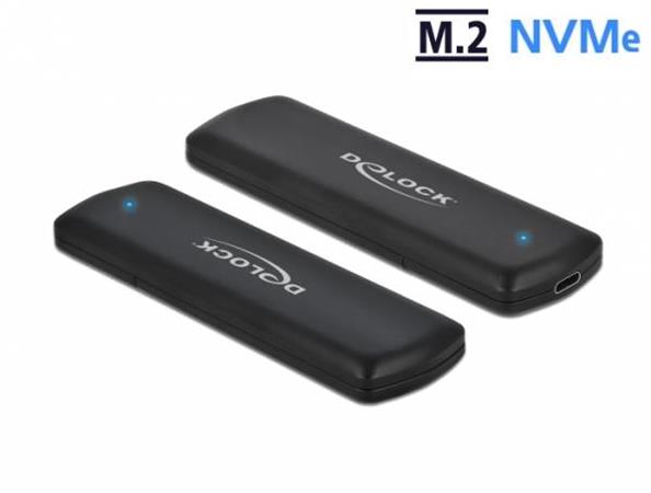 Delock Externí skříň pro M.2 NVMe PCIe SSD se USB Type-C™ samice - beznástrojový 42615