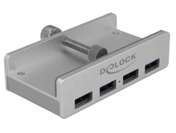 Delock Externí USB 3.0 Hub se 4 porty s pojistným šroubem 64046