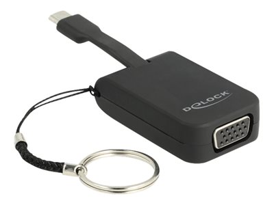 DeLOCK - Externí video adaptér - RTD2169U - USB-C - VGA - černá 63941