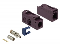 Delock FAKRA D samice 25 mm (dlouhá) pro krimpování 89688