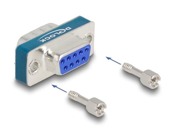 Delock Filtr na potlačování interference RF/EMI z devítipinového zástrčkového konektoru D-Sub na zásuvkový 66475