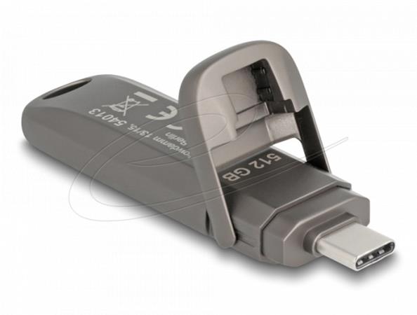 Delock Flash disk USB 20 Gbps USB-C™, 512 GB, rychlost čtení: 1980 MB/s - kovový kryt 54013
