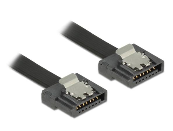 DeLOCK FLEXI - Kabel SATA - Serial ATA 150/300/600 - SATA (M) do SATA (M) - 70 cm - opatřený západk 83842