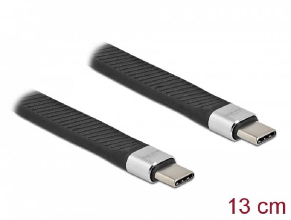 Delock FPC plochý stuhový kabel, USB Type-C™ na Lightning™ pro iPhone™, iPad™ a iPod™, 13 cm 86940