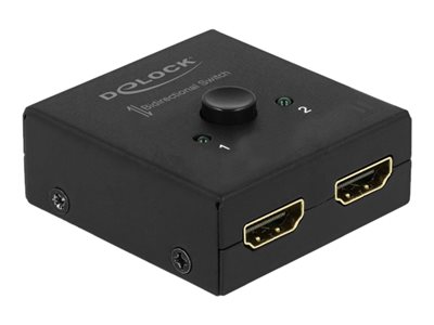 DeLock HDMI 2 - 1 bidirectional 4K 60 Hz compact - Retail Box - spínač video/audio - 2 x HDMI - des 64072