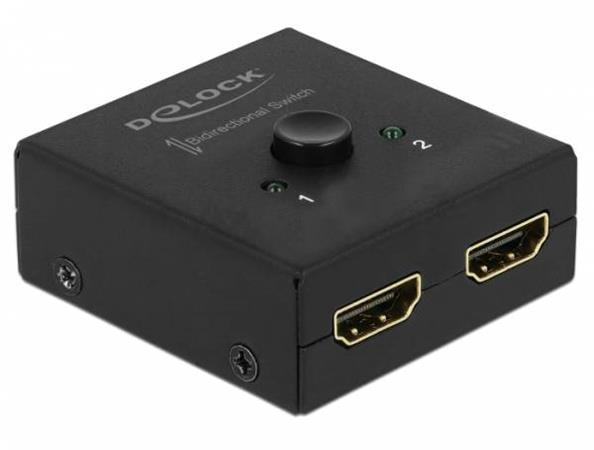 Delock HDMI 2 - 1 obousměrný Switch 4K 60 Hz kompaktní 64072