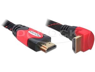 DeLOCK High Speed HDMI with Ethernet - HDMI s kabelem Ethernet - HDMI (M) do HDMI (M) - 5 m - úhlov 82688