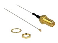 DeLOCK - Kabel antény - RP-SMA (M) do I-PEX (M) - 20 cm - koaxiál - šedá 88343