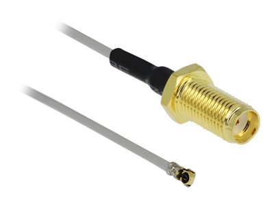 DeLOCK - Kabel antény - SMA (F) do MHF 4L (M) - 20 cm - koaxiál - šedá 90402