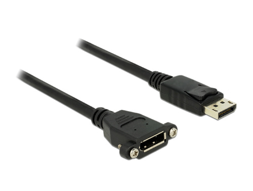 Delock kabel Displayport 1.2 samec > Displayport samice montážní 1 m 85114