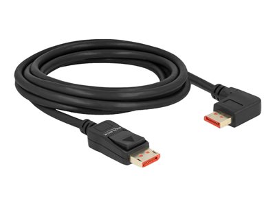 Delock - Kabel DisplayPort - DisplayPort (M) rovné do DisplayPort (M) levý úhel - DisplayPort 1.4 - 87048