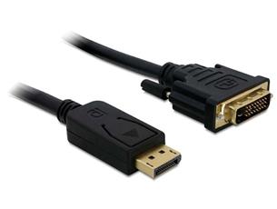 DeLOCK - Kabel DVI - DisplayPort (M) do DVI-D (M) - 2 m - křídlové šrouby 82591