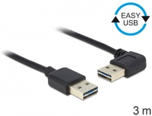 Delock Kabel EASY-USB 2.0-A samec > samec pravoúhlý 3 m 83466