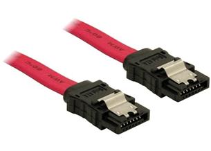 DeLock kábel HDD SATA 70 cm priamy, červený 84301