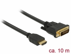 Delock Kabel HDMI na DVI 24+1 obousměrný 10 m 85657
