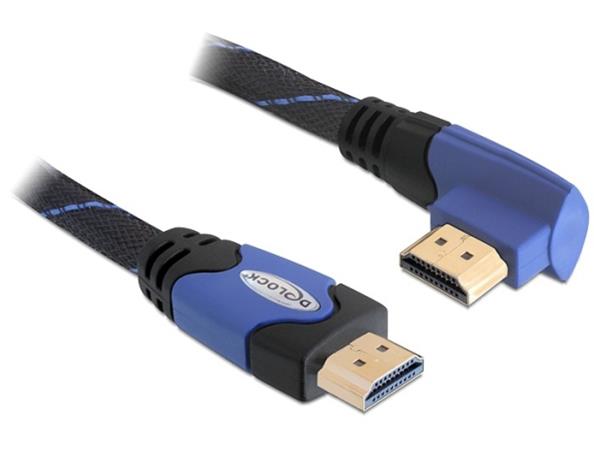 Delock Kabel High Speed HDMI s Ethernetem – HDMI A samec > HDMI A samec pravoúhlý 2 m 82956