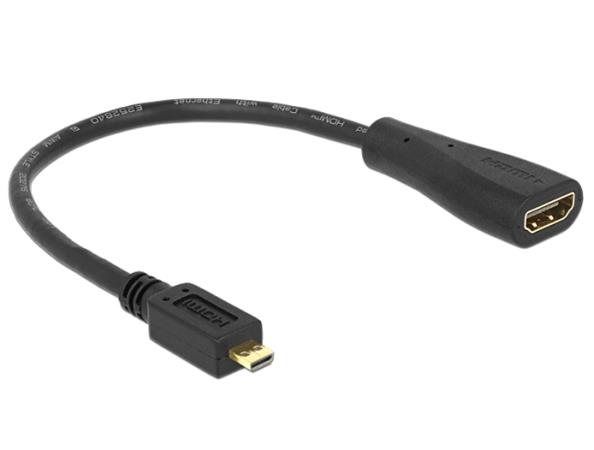 Delock Kabel High Speed HDMI s Ethernetem - micro D samec > A samice 65391