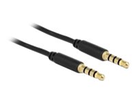 DeLOCK - Kabel náhlavní soupravy - 4 pólový mini jack (M) do 4 pólový mini jack (M) - 50 cm - černá 83434