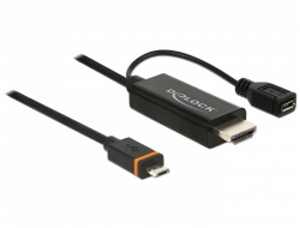 Delock kabel SlimPort / MyDP samec > High Speed HDMI samec + USB Micro-B samice 83534