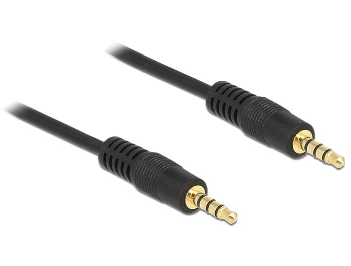 Delock kábel stereo jack 3.5 mm 4 pin (M) > (M), 2 m 83436