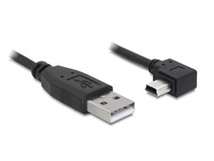 Delock kábel USB 2.0 A-samec > USB mini-B 5-pin samec pravouhlý, 2 metre 82682