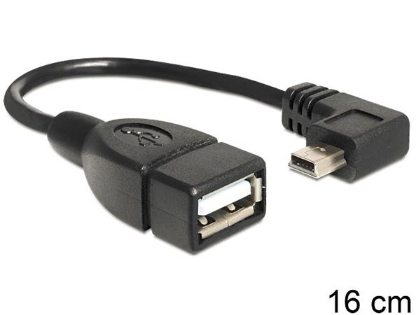 DeLOCK - Kabel USB - mini-USB typ B (M) do USB (F) - USB 2.0 OTG - 16 cm 83245
