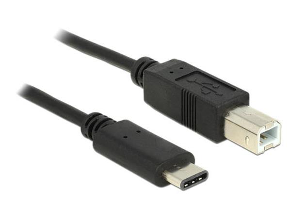 Delock Kabel USB Type-C™ 2.0 samec > USB 2.0 Typ-B samec 0,5 m černý 83328