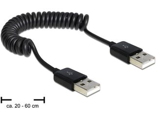 DeLOCK - Kabel USB - USB (M) do USB (M) - USB 2.0 - 60 cm - svinutý - černá 83239