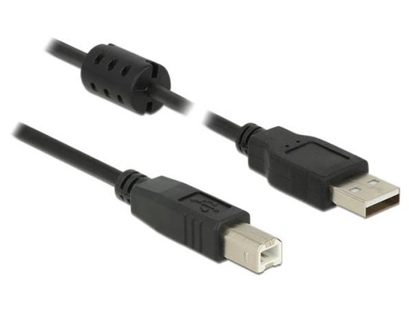 DeLOCK - Kabel USB - USB (M) do USB typ B (M) - USB 2.0 - 5 m - černá 84899