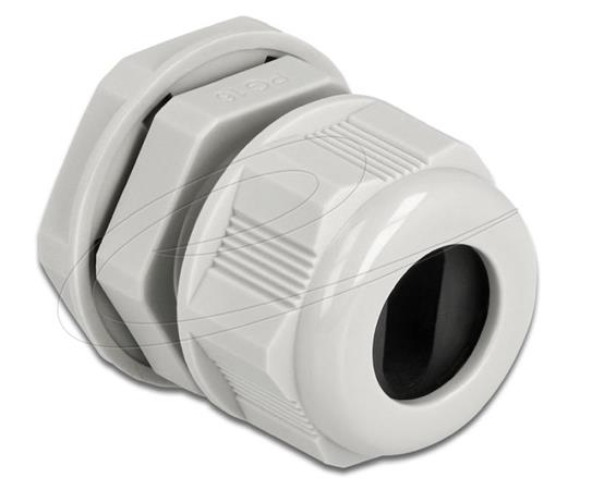 Delock Kabelová průchodka PG29 pro plochý kabel šedá, 2 kusy 60390
