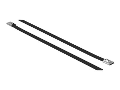 DeLOCK - Kabelová stahovací páska - 20 cm - černá (balení 10) 18813