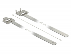 Delock Kabelové pásky z ušlechtilé oceli opětovně použitelné se sklopnou sponou D 400 x Š 10 mm 10 kusů 18764