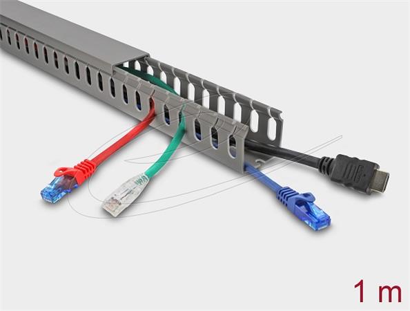 Delock Kabelovod 40 x 40 mm - délka 1 m, šedý 22029