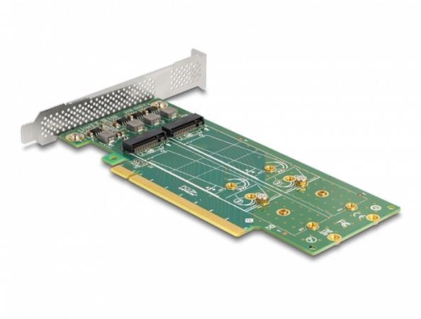 Delock Karta PCI Express 4.0 x16 na 4 x interní M.2 Key M 110 mm NVMe - rozvětvení - Low Profile 90090