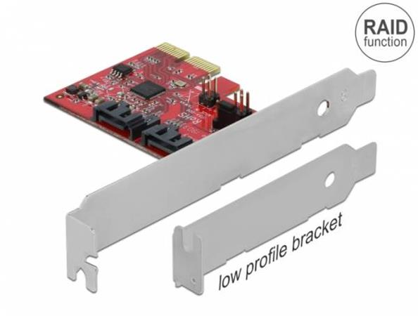 Delock Karta PCI Express SATA se 2 porty s RAID 1 - zrcadlí stávající data 90406