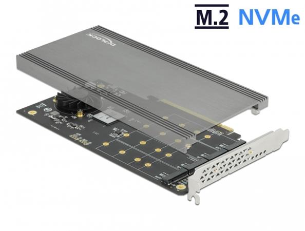 Delock Karta PCI Express x16 na 4 x interní NVMe M.2 Key M 89044