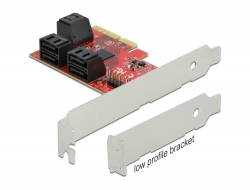 Delock Karta PCI Express x4 SATA se 6 porty - Low Profile 89042