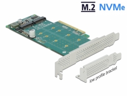Delock Karta PCI Express x8 na 2 x interní M.2 Key M NVMe - rozvětvení - Low Profile 89045
