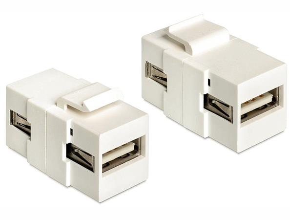 Delock Keystone modul USB 2.0 A samice > USB 2.0 A samice 86317