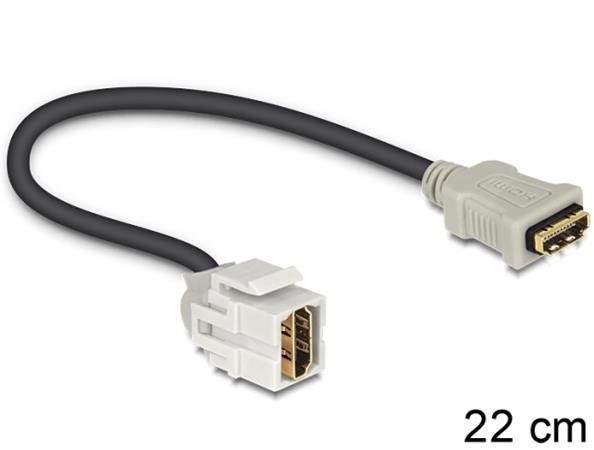 DeLOCK Keystone Module HDMI female > HDMI female 250° with cable - HDMI kabel - HDMI (F) do HDMI (F 86328