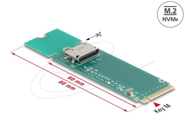 Delock Konvertor z M.2 Key M na 1 x OCuLink SFF-8612 64348