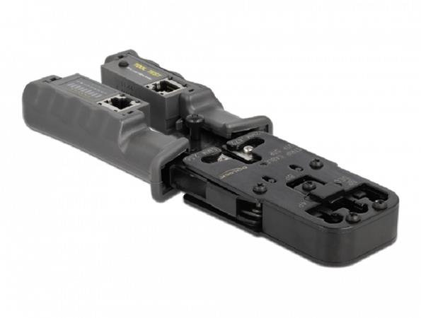 Delock Krimpovací kleště s odizolováním a síťovou zkoušečkou pro zástrčkové konektory 8P (RJ45), 6P (RJ12/11), 6P 90511