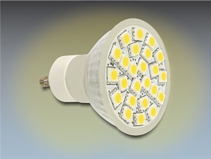 Delock LED GU10 24x SMD, teplá biela , 3,5W/330 lumen 46281