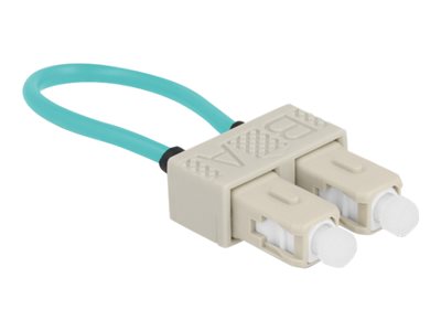 Delock - Loopback adapter - SC několik režimů (M) - optické vlákno - 50 / 125 mikron - OM3 - béžová 86923