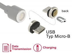 Delock Magnetický adaptér USB Typ Micro-B samec 65932