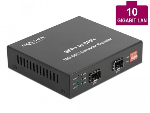 DELOCK, Media Converter 10GBase-R SFP+to SFP+ 86472