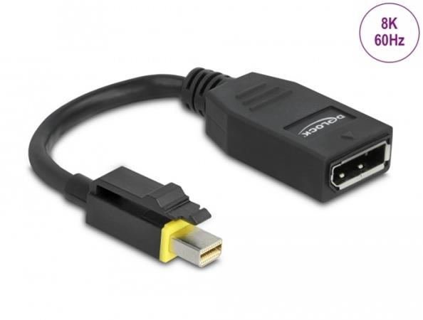 Delock Mini DisplayPort 1.4 na DisplayPort adaptér s aretací 8K 60 Hz 65978